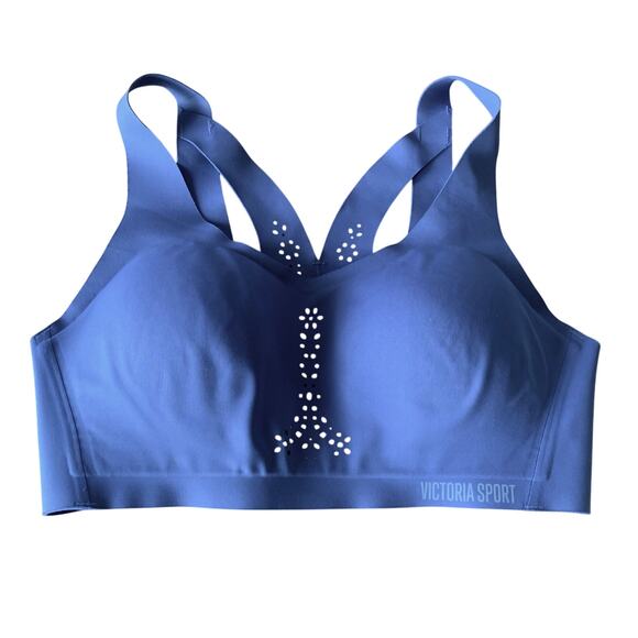 Victoria's Secret Sport Bra Angel Max Laser Cut Back Closure Size 34C Purple - Picture 1 of 11